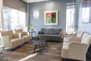 Comfortable clinic waiting area